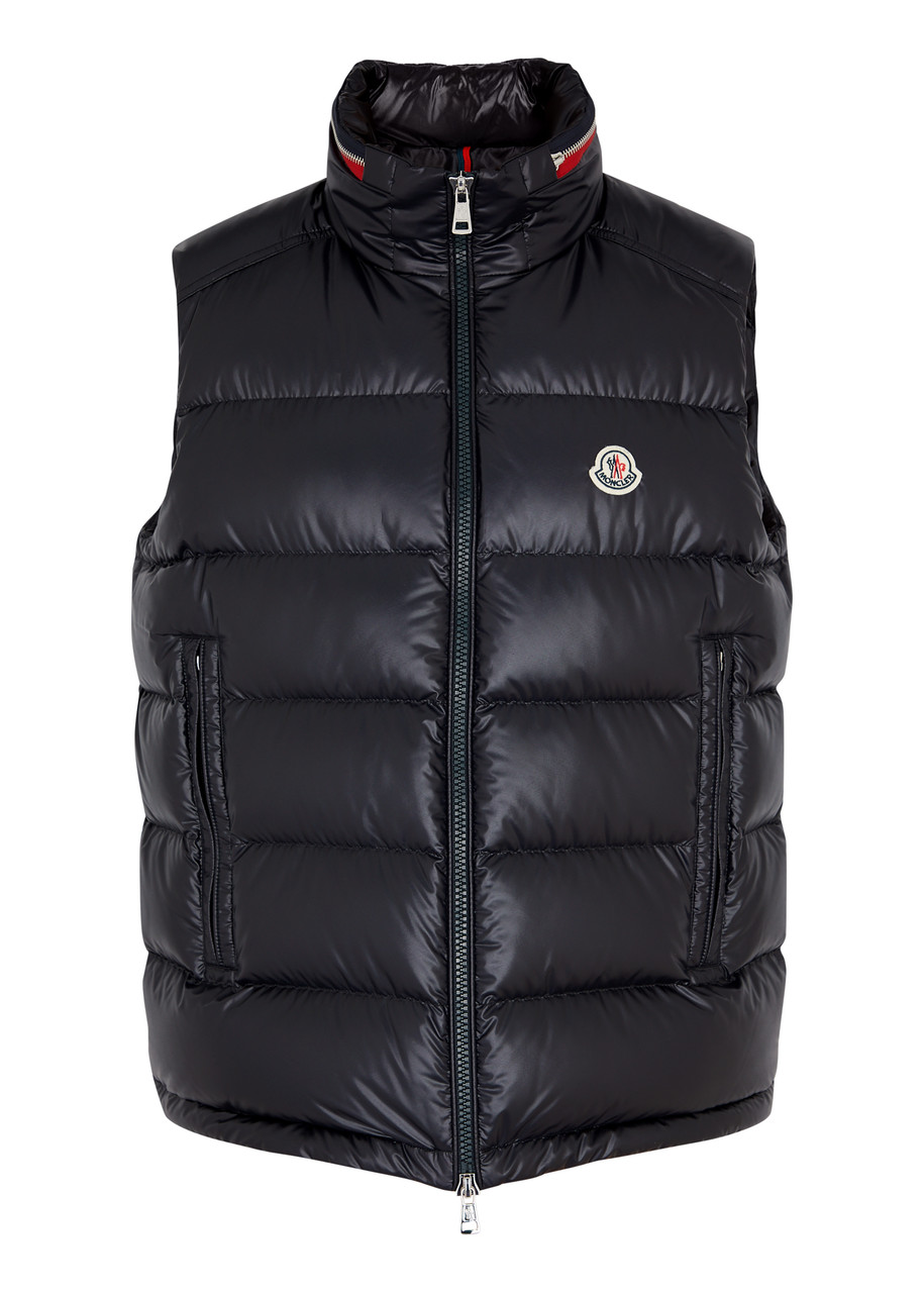 Moncler Ouse Quilted Shell Gilet , Men's Designer Gilet, Navy - 4