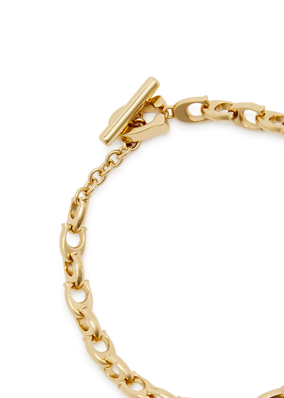  Coach Logo Chain Bracelet - Gold - One Size 