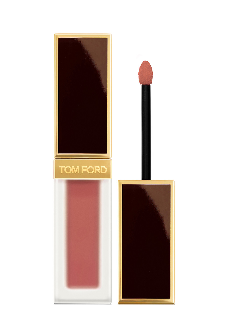Tom Ford Liquid Lip Luxe Matte, Lipstick, Naked Haze, Long-lasting, Transfer-resistant, Black Rose Oil, Seaweed Extracts, Blur Look of Fine Lines - 120 Naked Haze