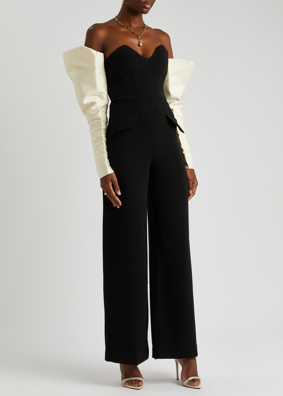 Nafsika Skourti Cute Intentions Strapless Jumpsuit In Black