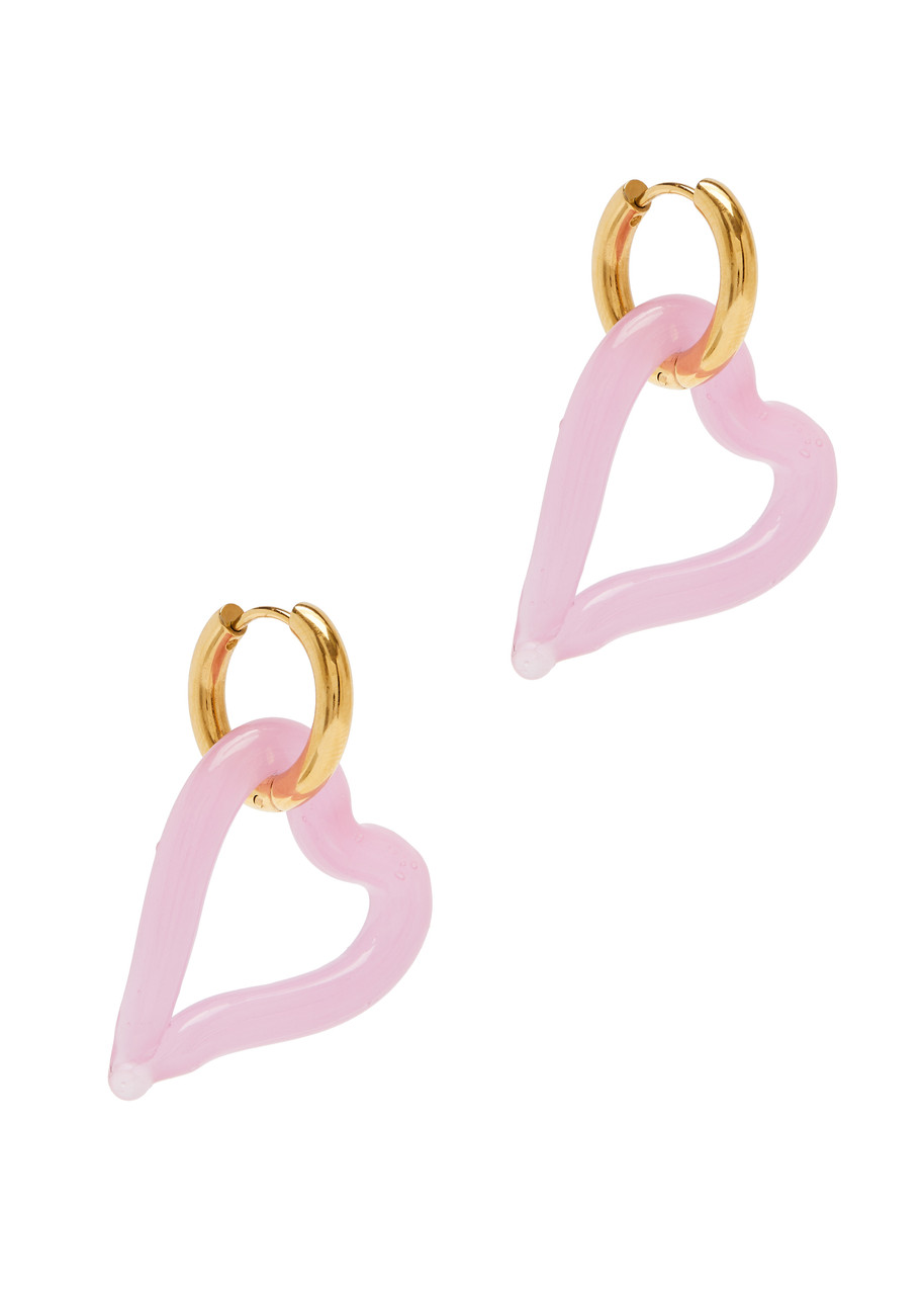 Heart of Glass 18kt Gold-plated Hoop Earrings