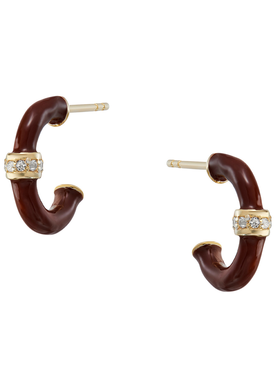 Erin Enamelled Hoop Earrings