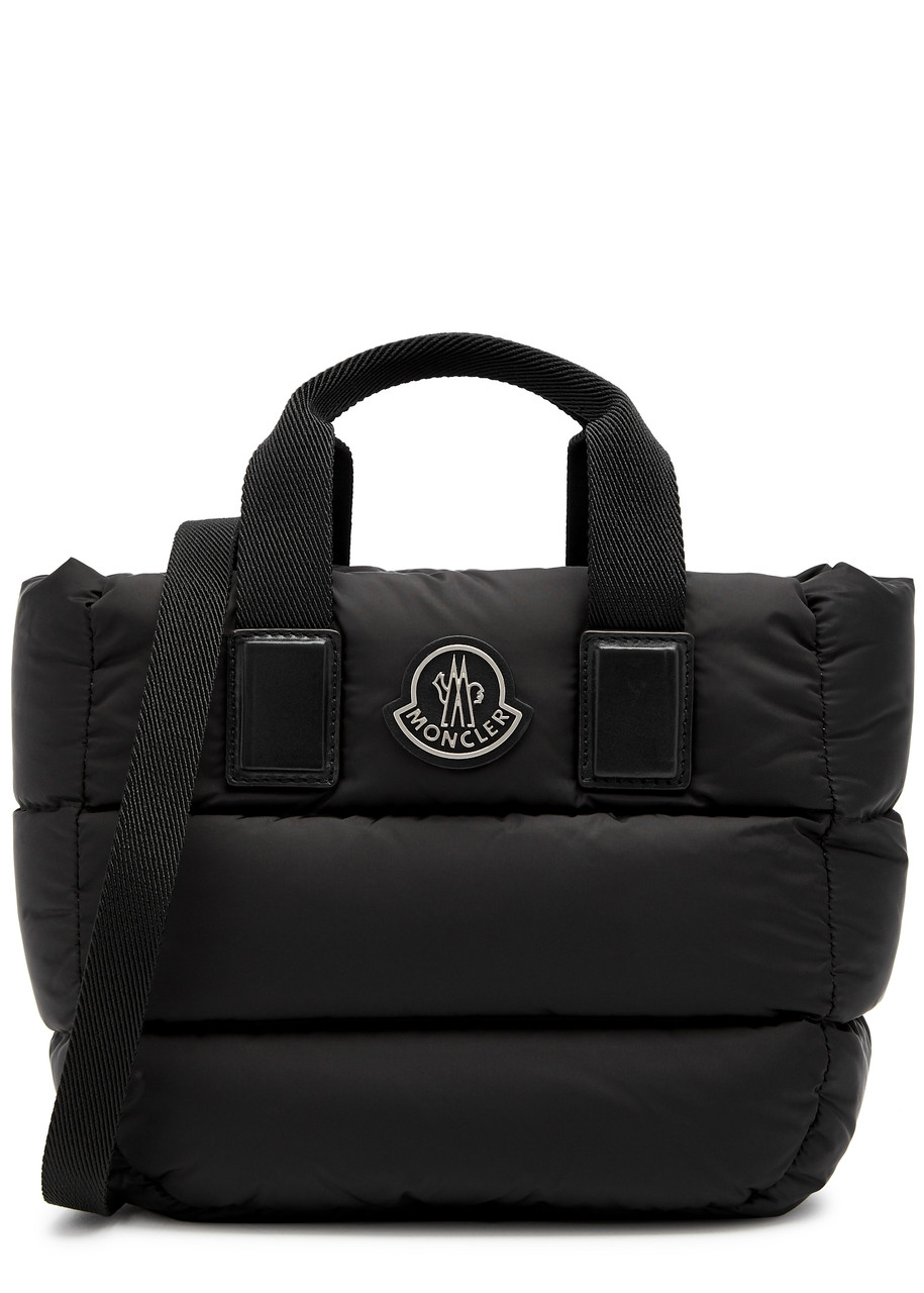 Moncler Caradoc Mini Quilted Shell Tote In Black