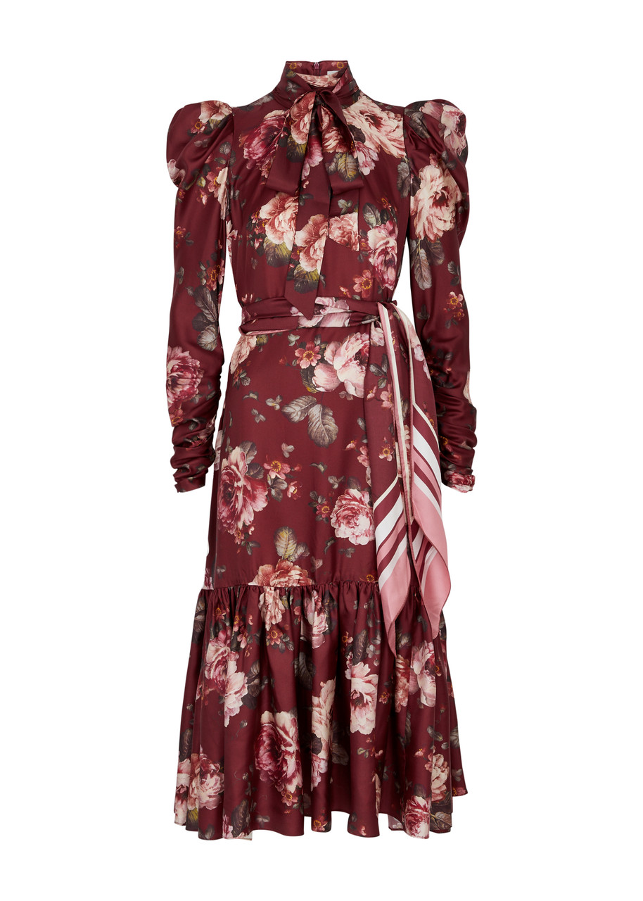 Zimmermann Luminosity Floral-print Silk Midi Dress - Red - 3