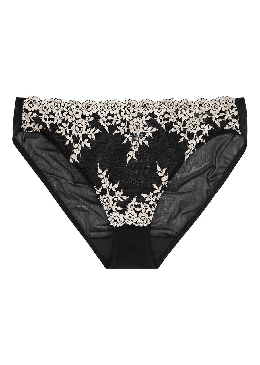 Shop Wacoal Embrace Lace Bikini Brief In Black