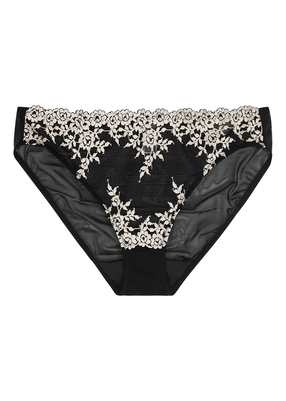 Wacoal Embrace Lace Bikini Brief - Black - L