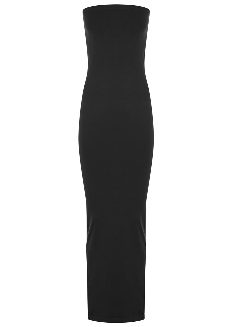 Shop Wolford Fatal Stretch-jersey Maxi Dress In Grey