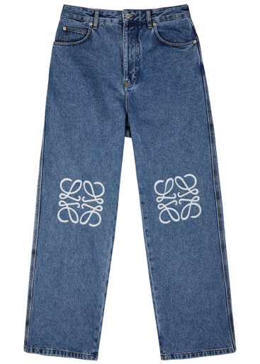 LOEWE Anagram wide-leg jeans | Harvey Nichols
