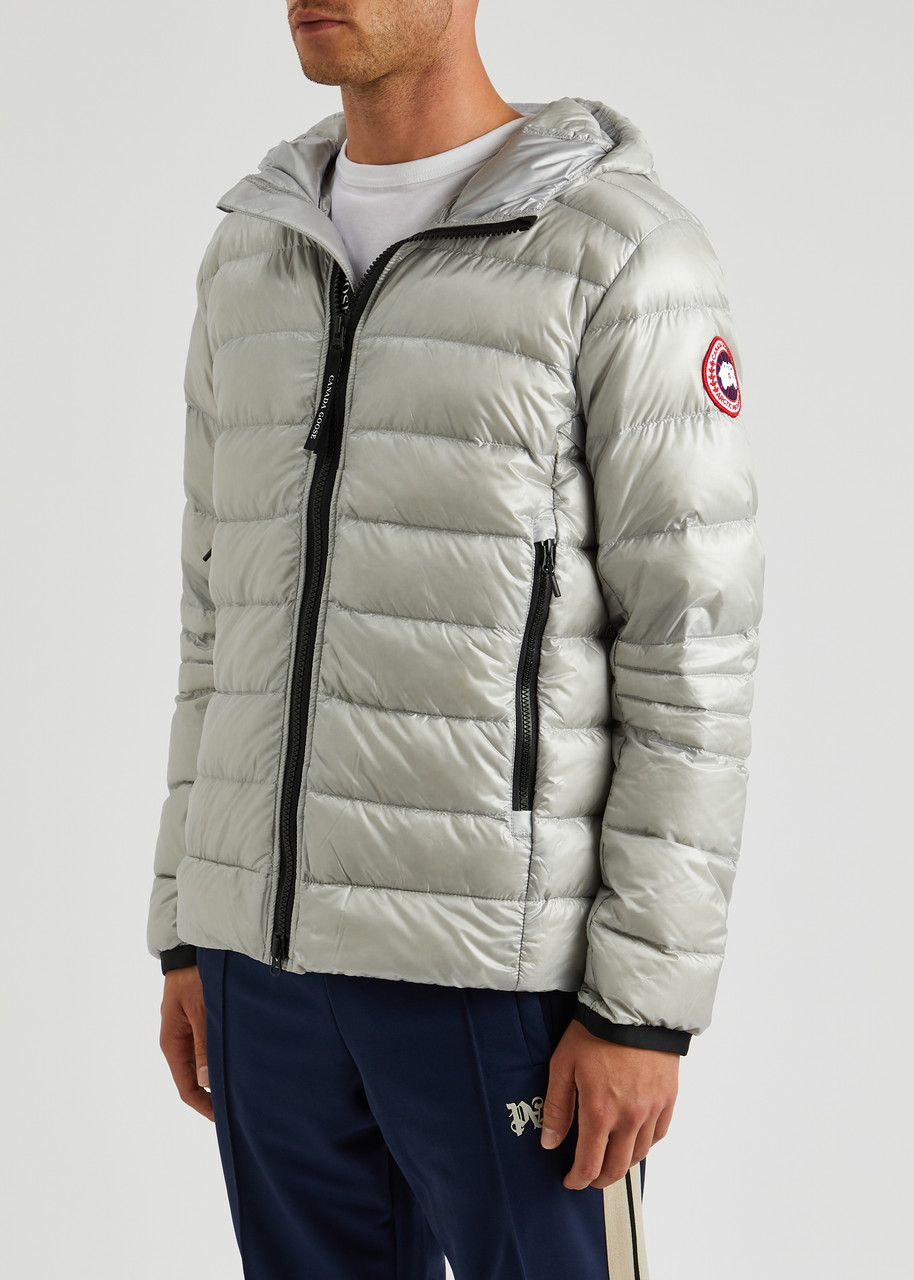  Canada Goose Crofton Quilted Shell Jacket , Men's Designer Shell Jacket, Silver - S 