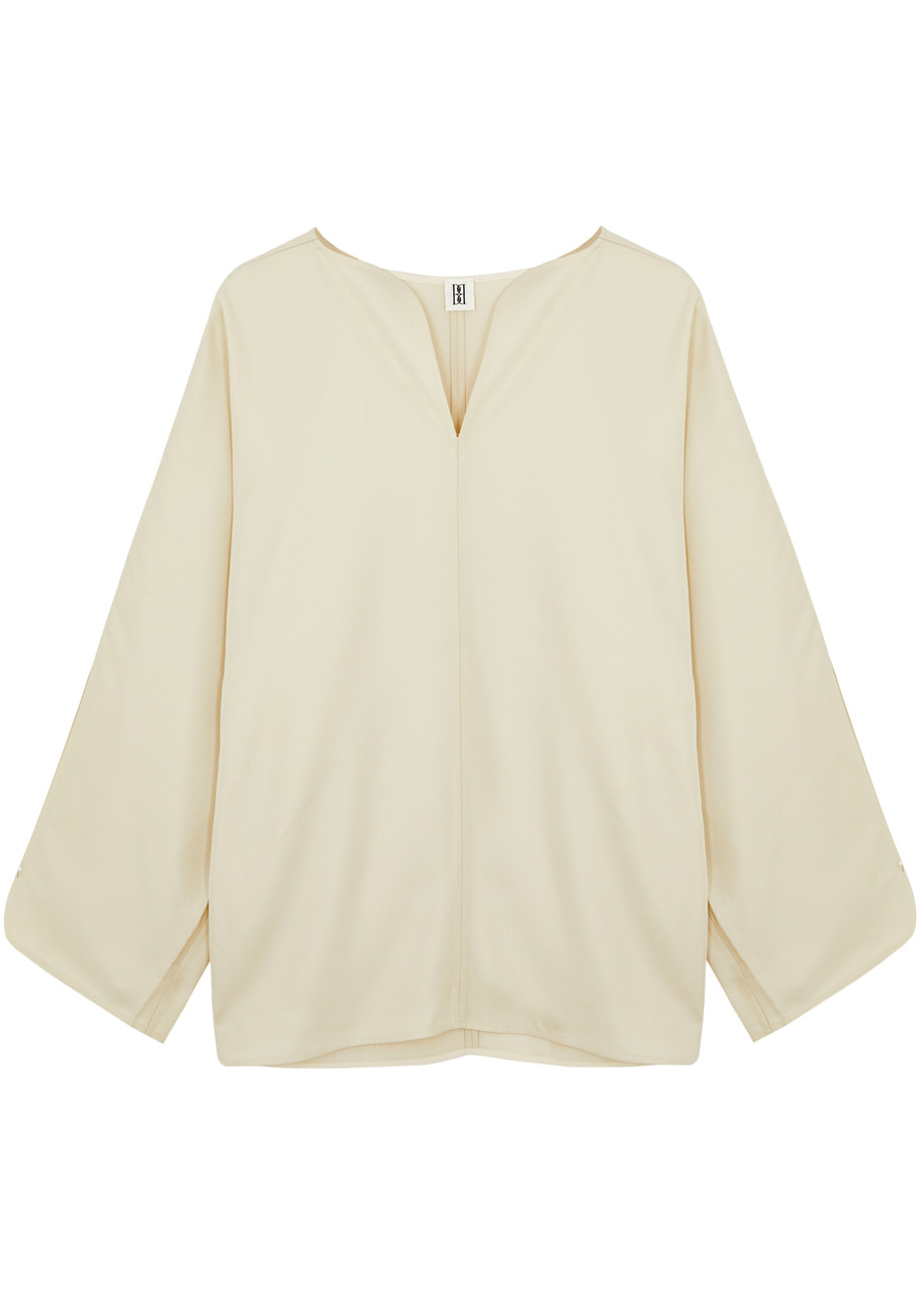 By Malene Birger Calias Twill Tunic Blouse In Cream