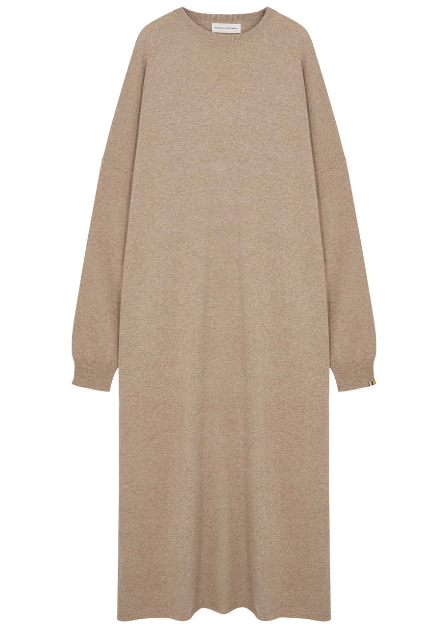 Extreme Cashmere N°289 May Cashmere-blend Maxi Dress In Sand