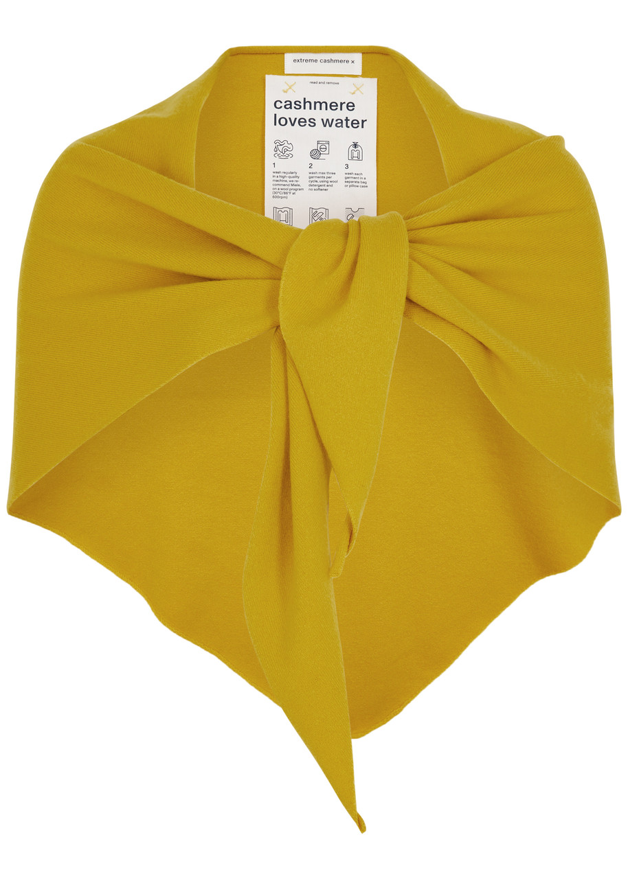 Extreme Cashmere N°150 Witch Cashmere-blend Scarf In Yellow