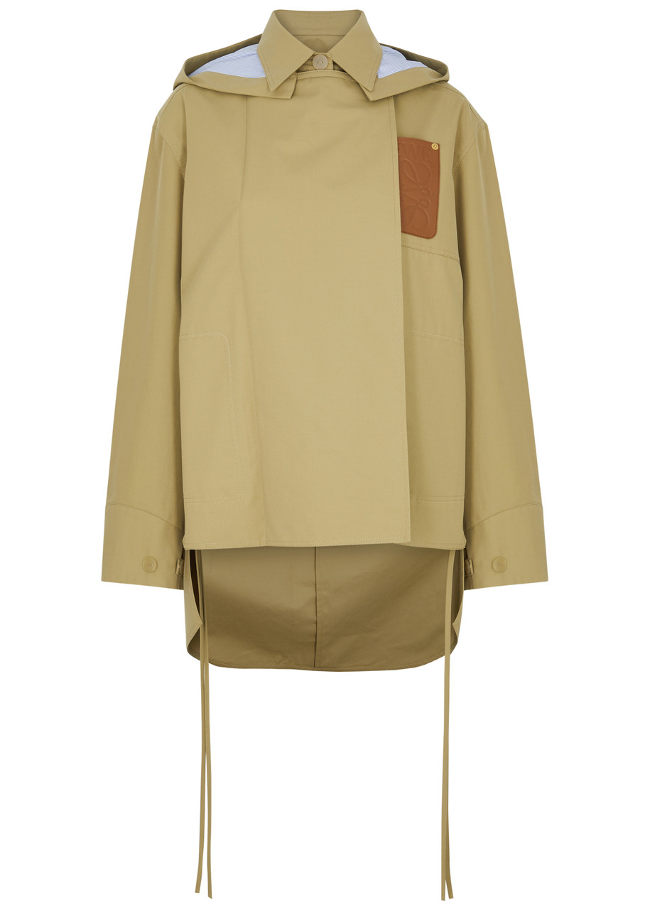 Loewe Hooded Cut-out Cotton Jacket - Camel - 12