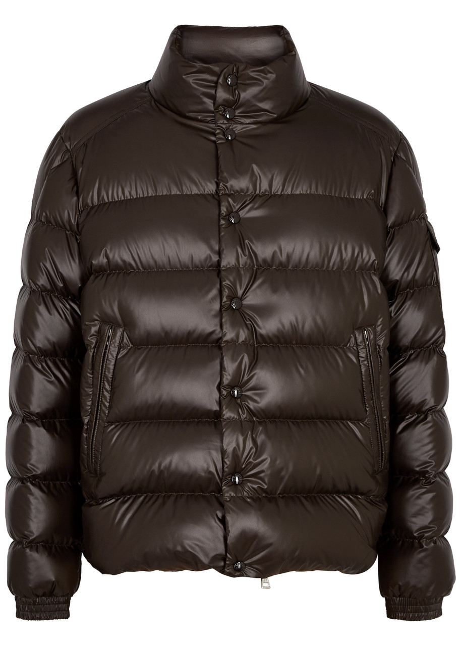 Moncler Lule Quilted Shell Jacket In Brown
