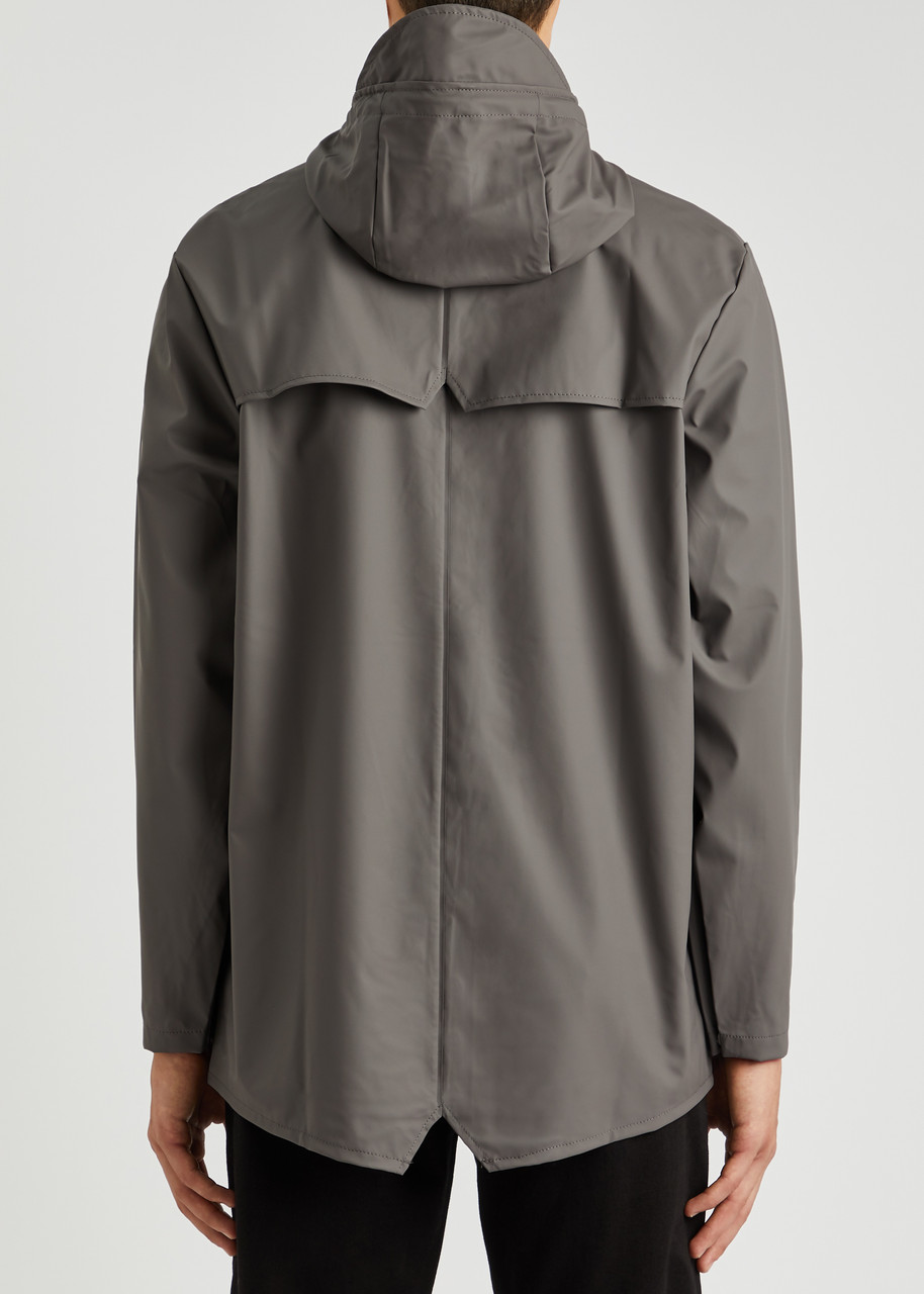 Rains Short Matte Waterproof Raincoat - Grey - Xl 