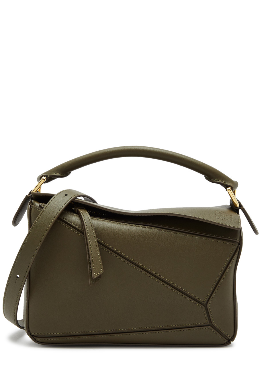 Loewe Puzzle Small Leather Cross-body bag - Khaki - One Size