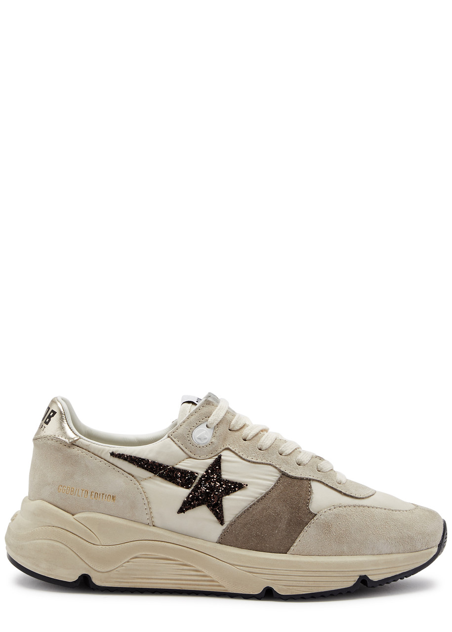 Golden Goose Running Sole Panelled Nylon Sneakers - Cream - 3
