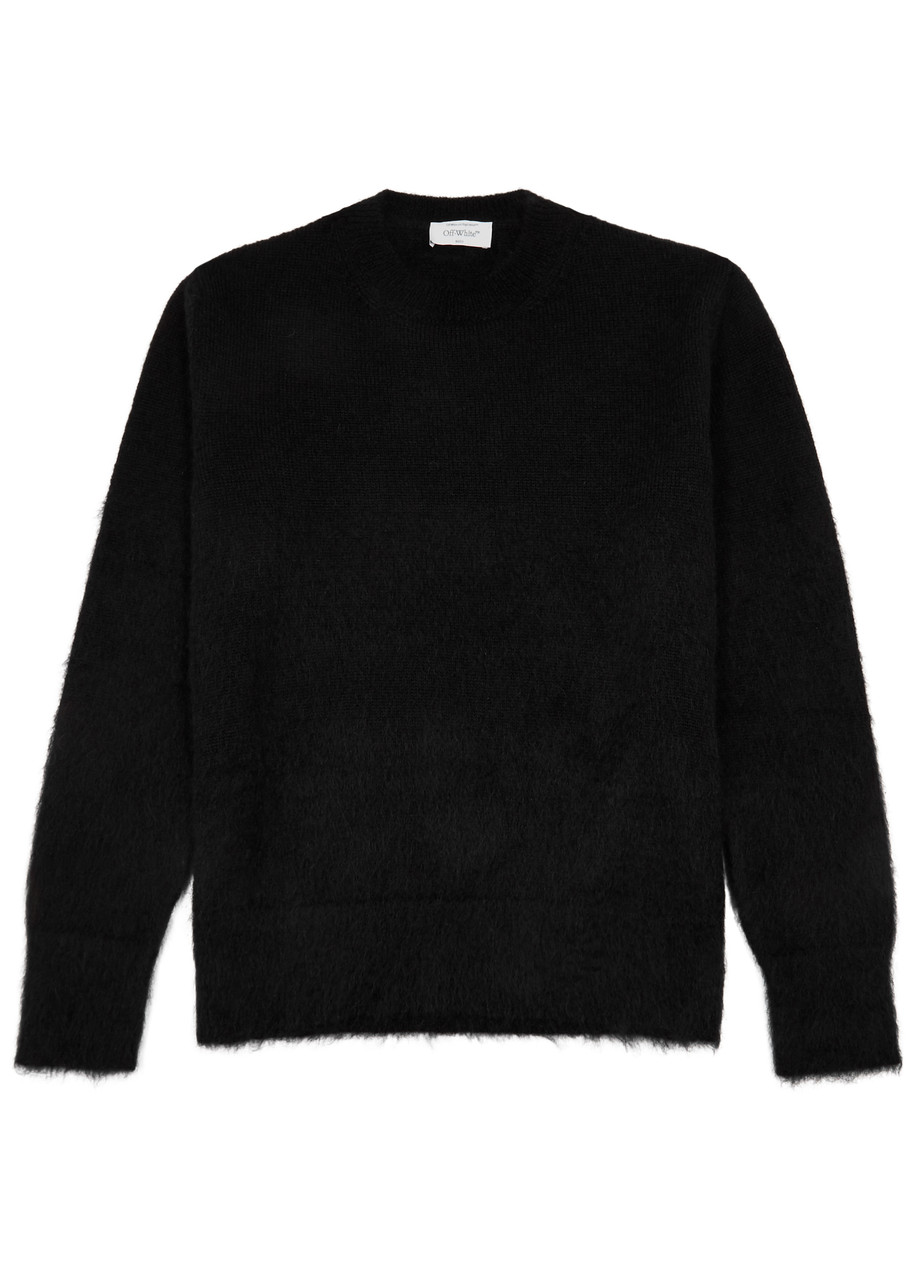 OFF-WHITE OFF-WHITE ARROWS-INTARSIA MOHAIR-BLEND JUMPER