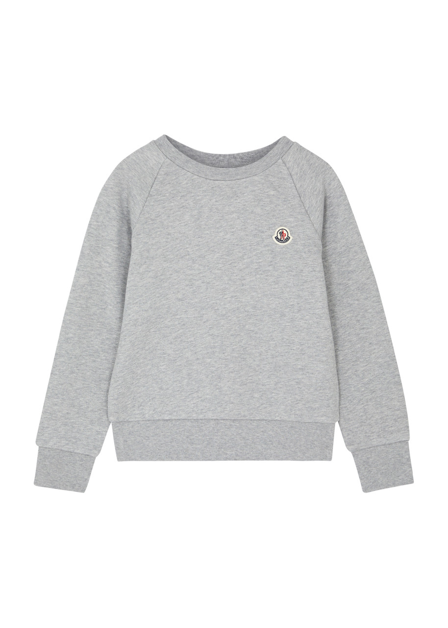 Moncler Kids Logo Cotton Sweatshirt (8-10 Years) - Grey