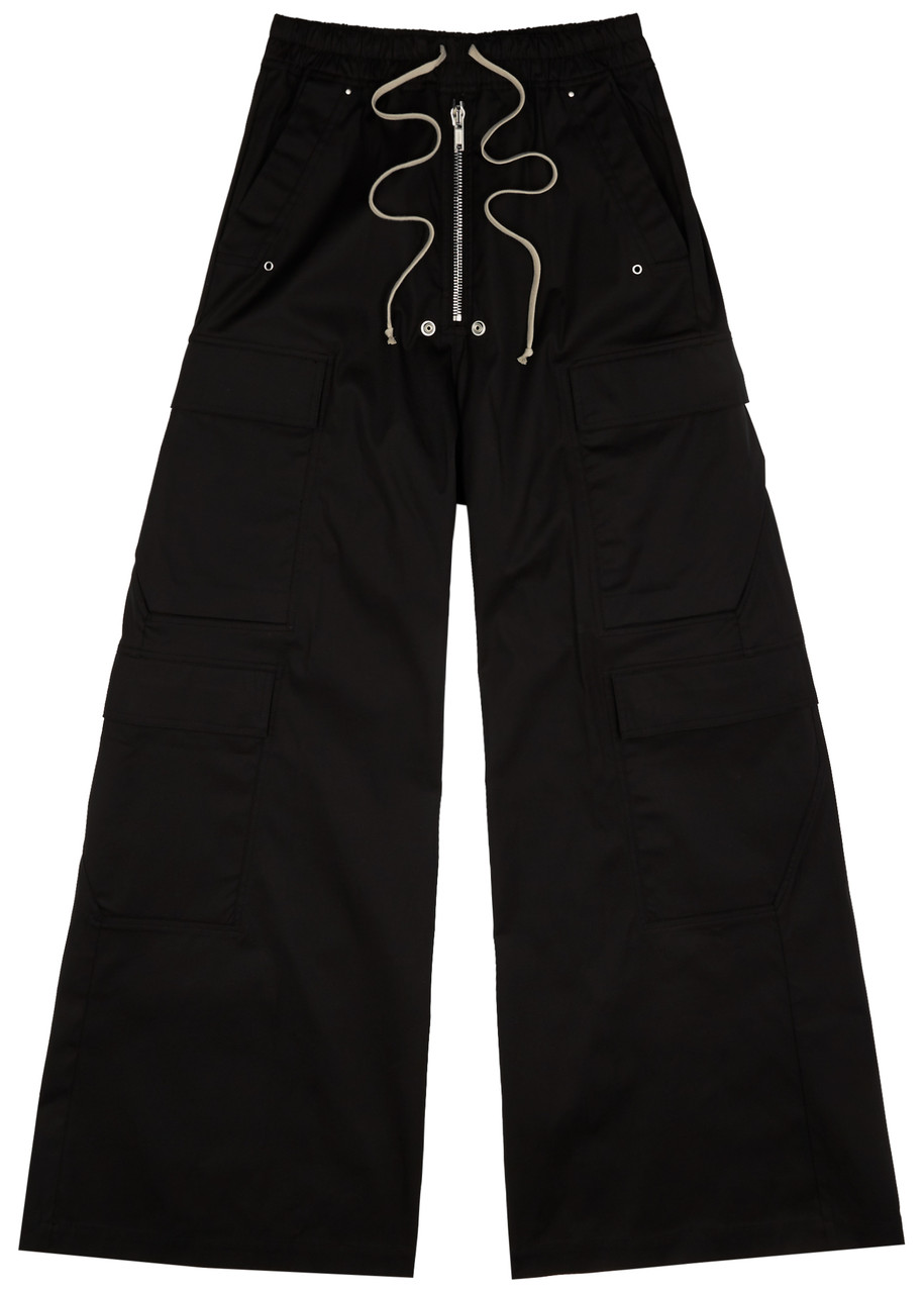 Rick Owens Wide-leg Stretch-cotton Cargo Trousers | Smart Closet