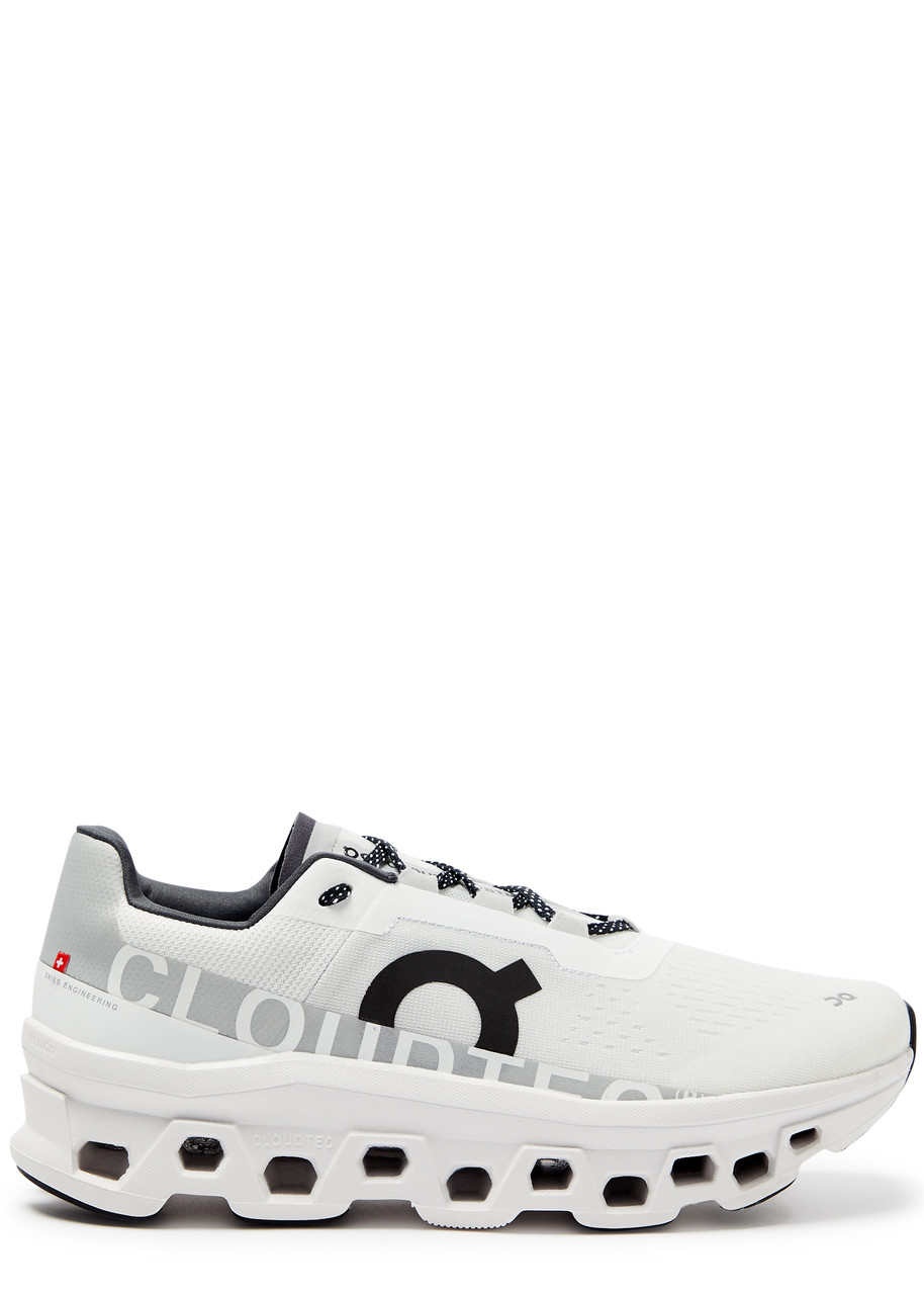 Shop On Running On Cloudmonster Knitted Sneakers In White
