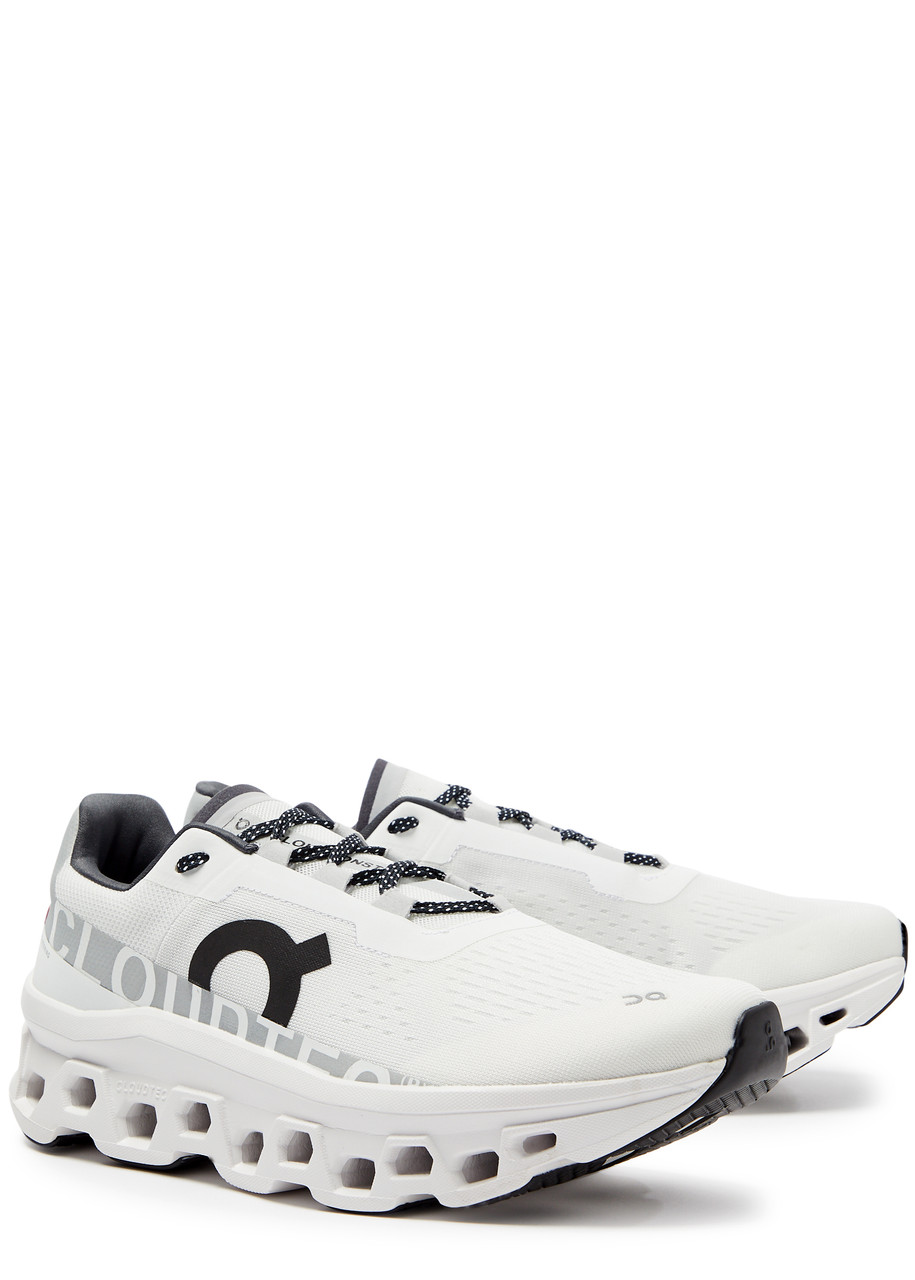 Shop On Running On Cloudmonster Knitted Sneakers In White