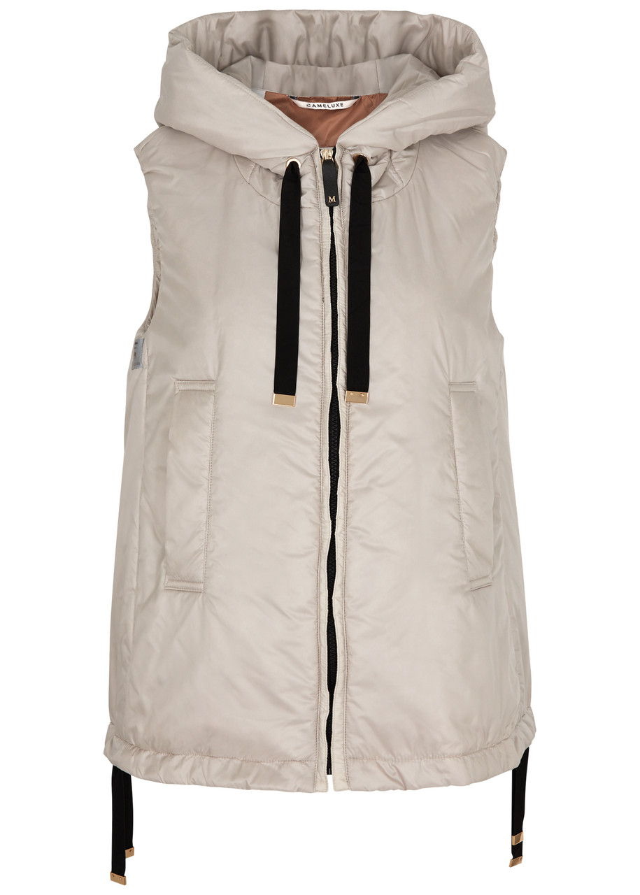Max Mara The Cube Women The Cube Sleeveless Jacket With Cameluxe Padding In Off White