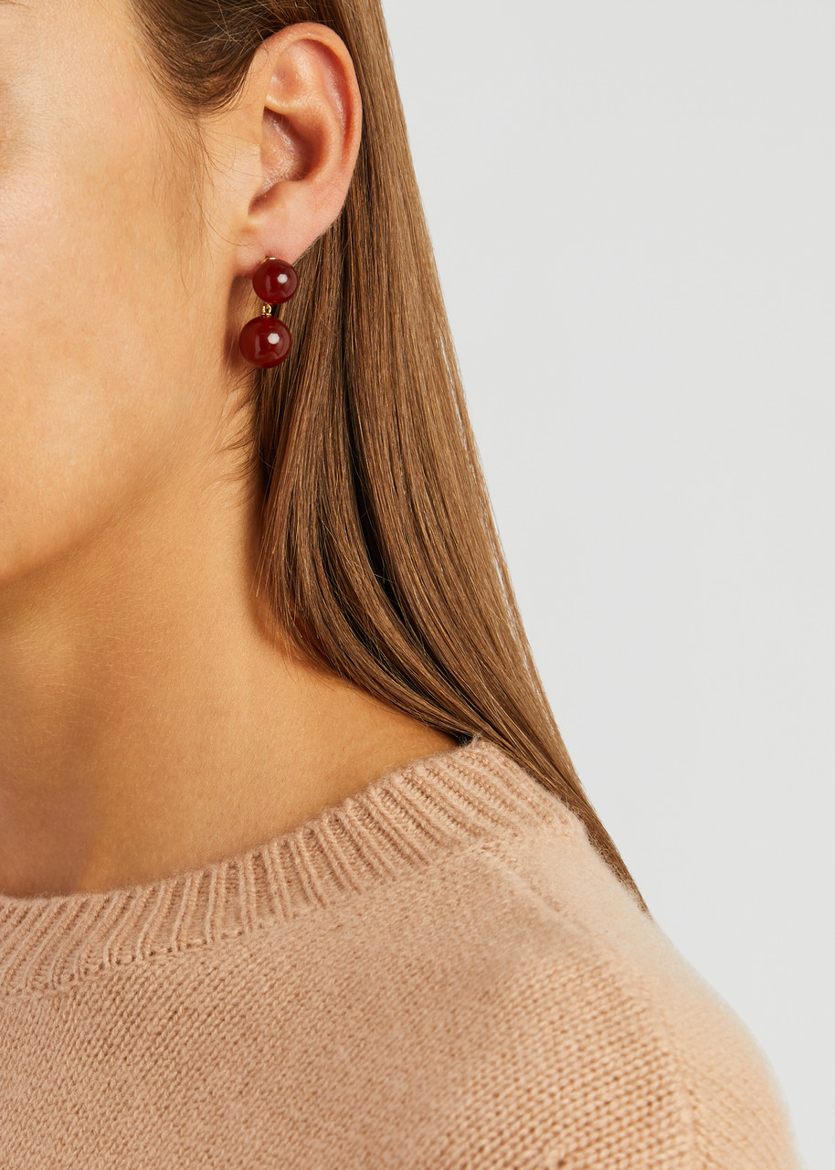  Lie Studio The Hannah Drop Earrings - Red - One Size 