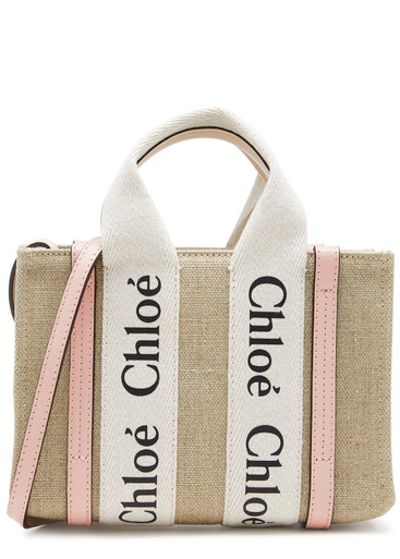 CHLOE Woody mini canvas tote | Harvey Nichols