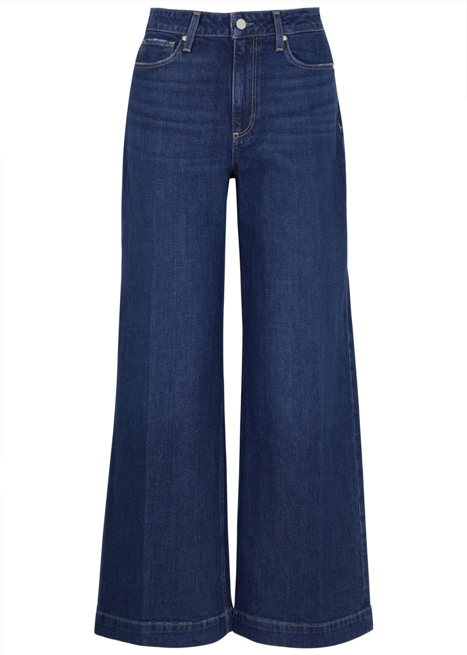 Paige Harper Wide-leg Jeans - Dark Blue