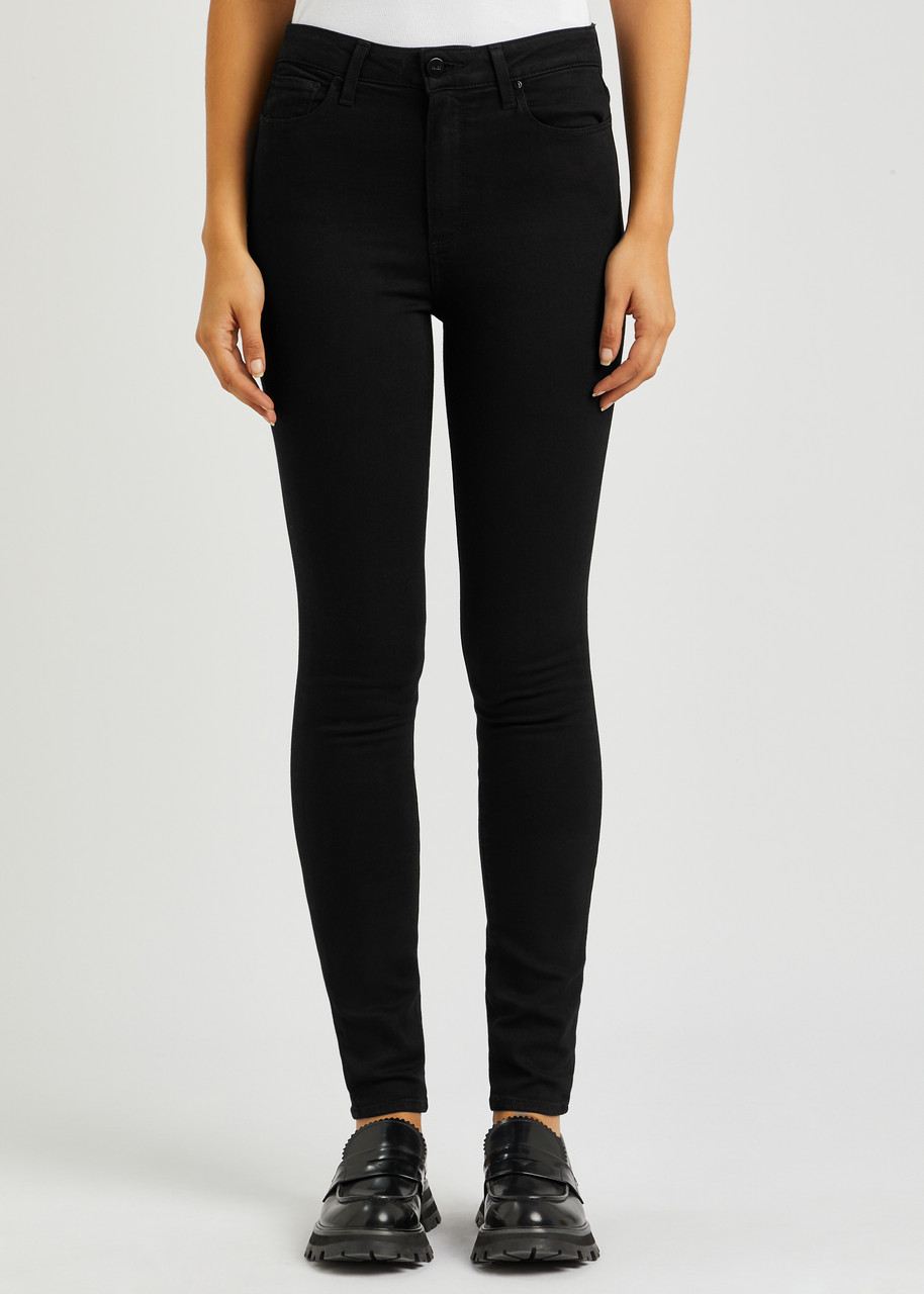 Paige High Rise Laurel Canyon Bootcut Jeans In Black