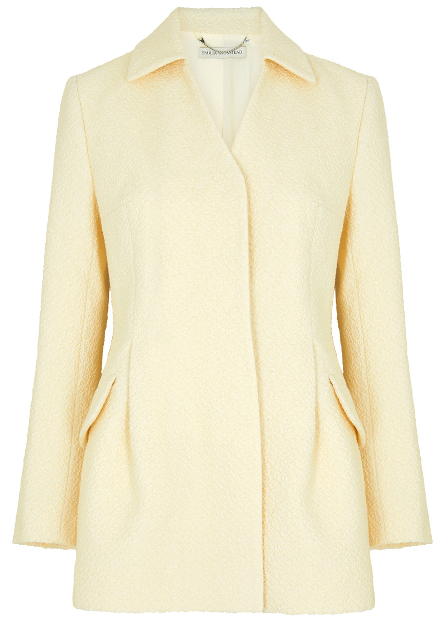 Emilia Wickstead Aideen Bouclé Cotton Jacket - Ivory - 12
