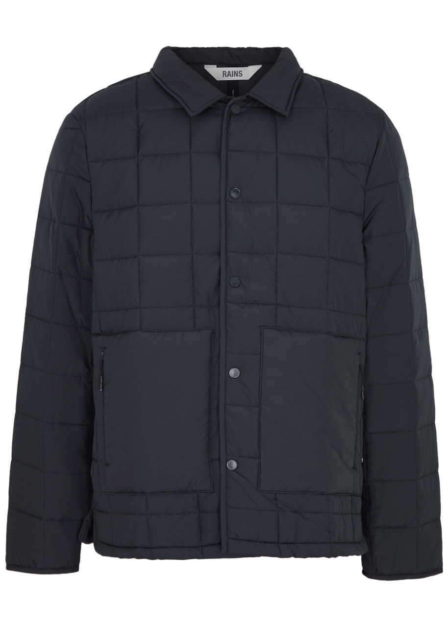 Rains Liner Quilted Shell Jacket In Navy