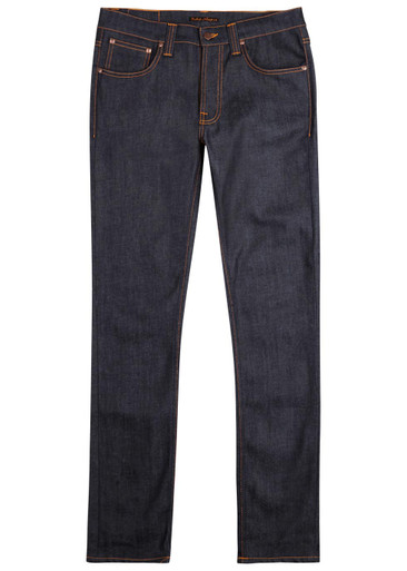 NUDIE JEANS Lean Dean indigo slim-leg jeans Harvey Nichols