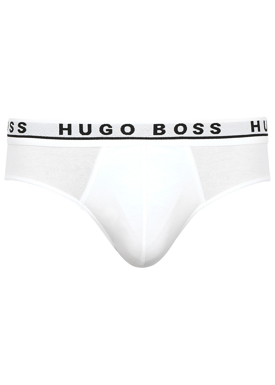 Boss Stretch-cotton Boxer Briefs - set of Three - White - S