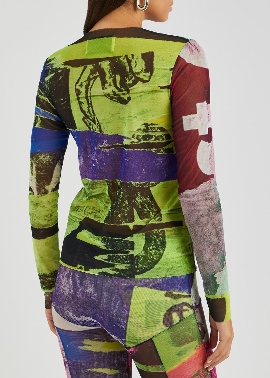  Marques’ Almeida Printed Mesh Top - Multicoloured - M 