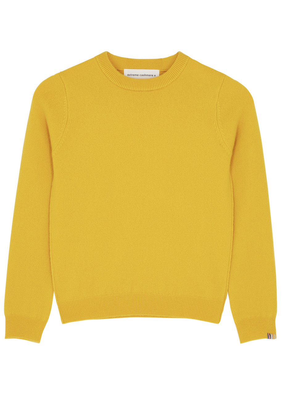Extreme Cashmere N°98 Kid Cashmere-blend Jumper In Yellow