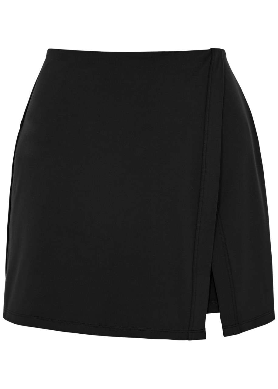 Girlfriend Collective Float Stretch-jersey Mini Skort, Shorts, Black - M