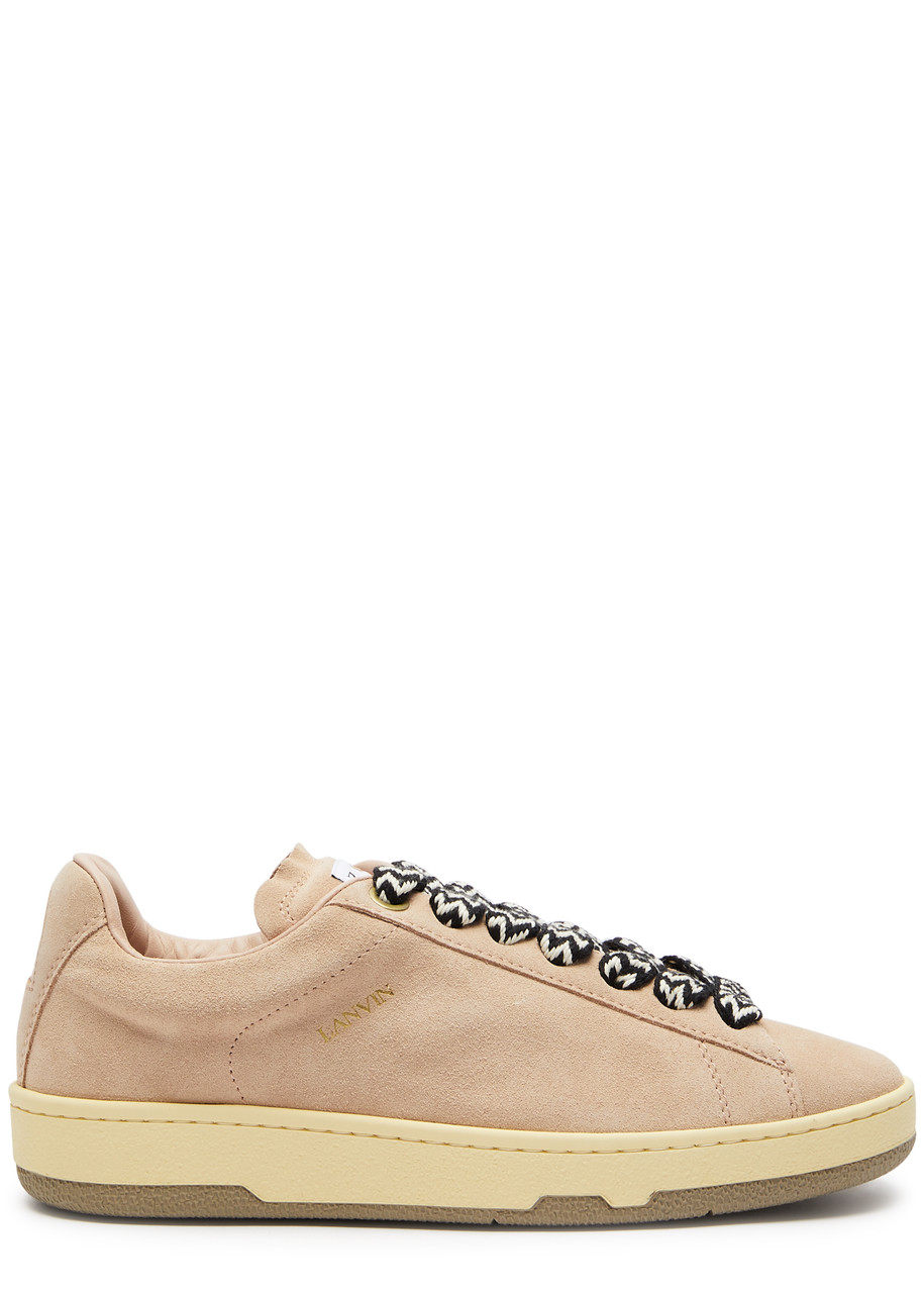 Lanvin Lite Curb Suede Sneakers - Pink - 8