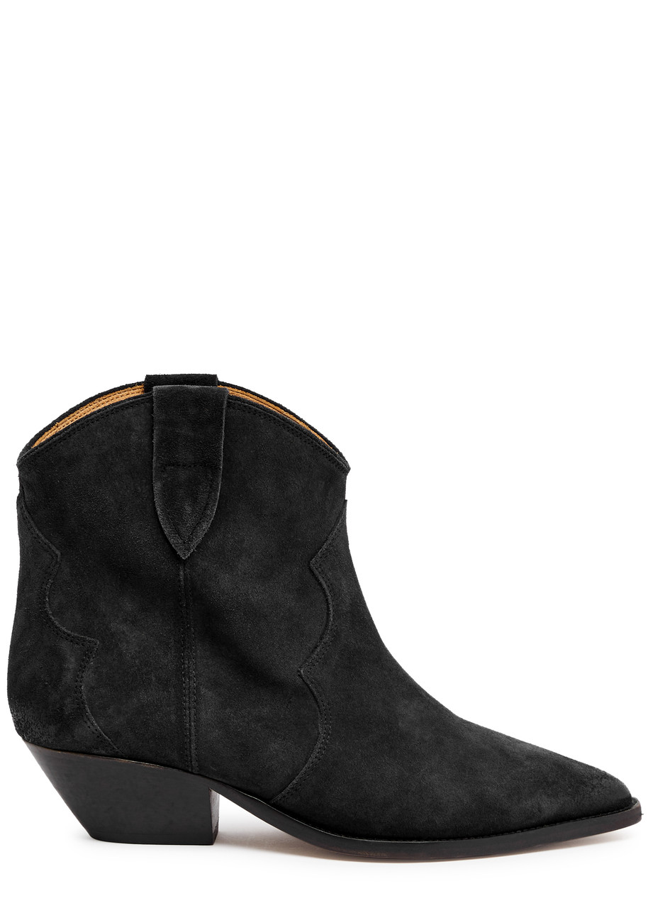 Isabel Marant Dewina 50 Suede Ankle Boots - Black - 3