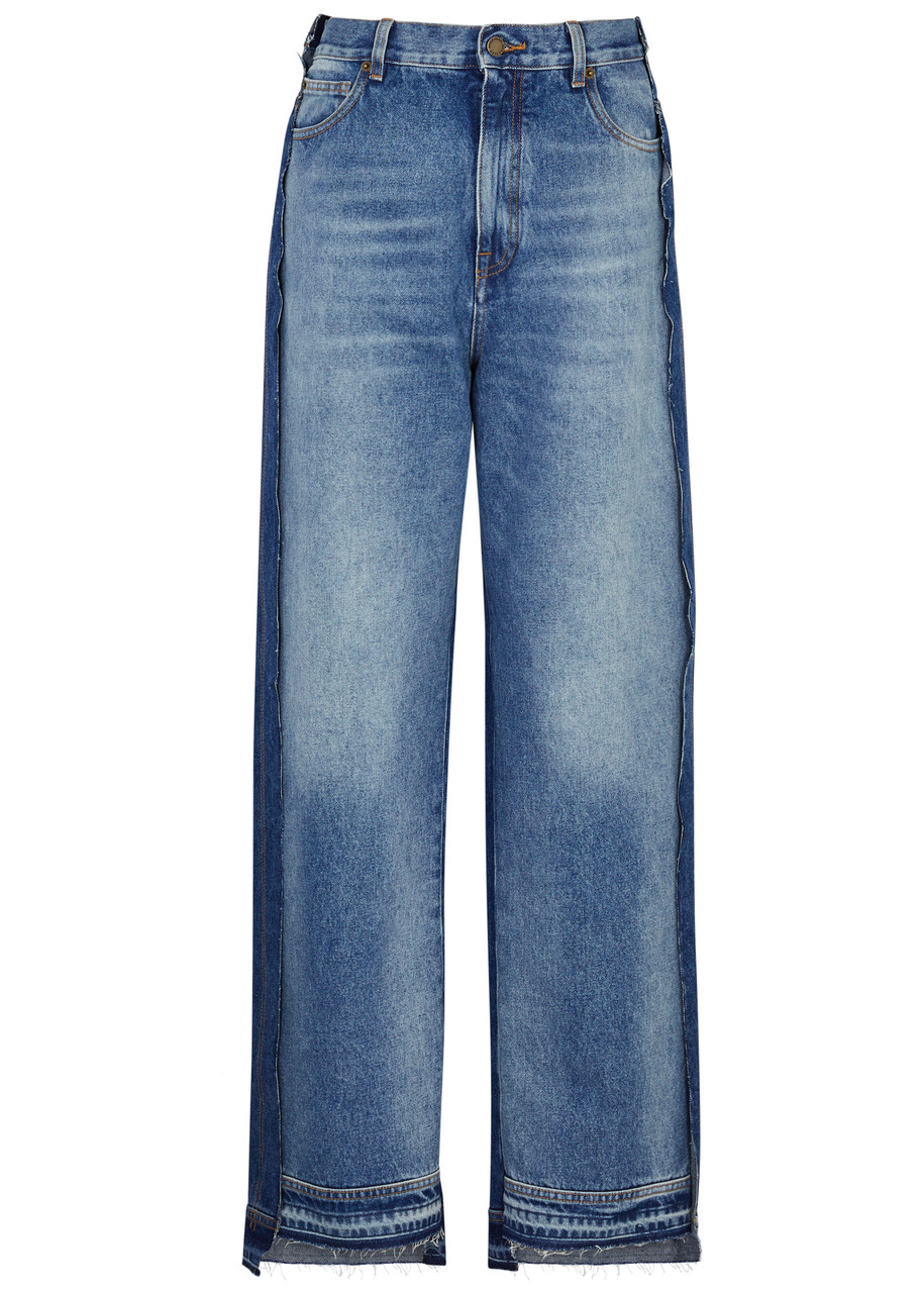 Darkpark The 50 50 Wide-leg Jeans In Blue