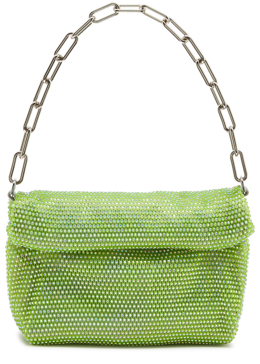 Stine Goya Paris Crystal-embellished Mesh Clutch - Lime - One Size