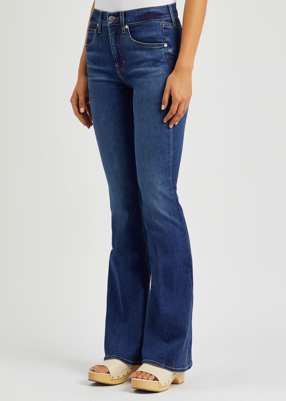 Veronica Beard Beverly Flared-leg Jeans In Denim