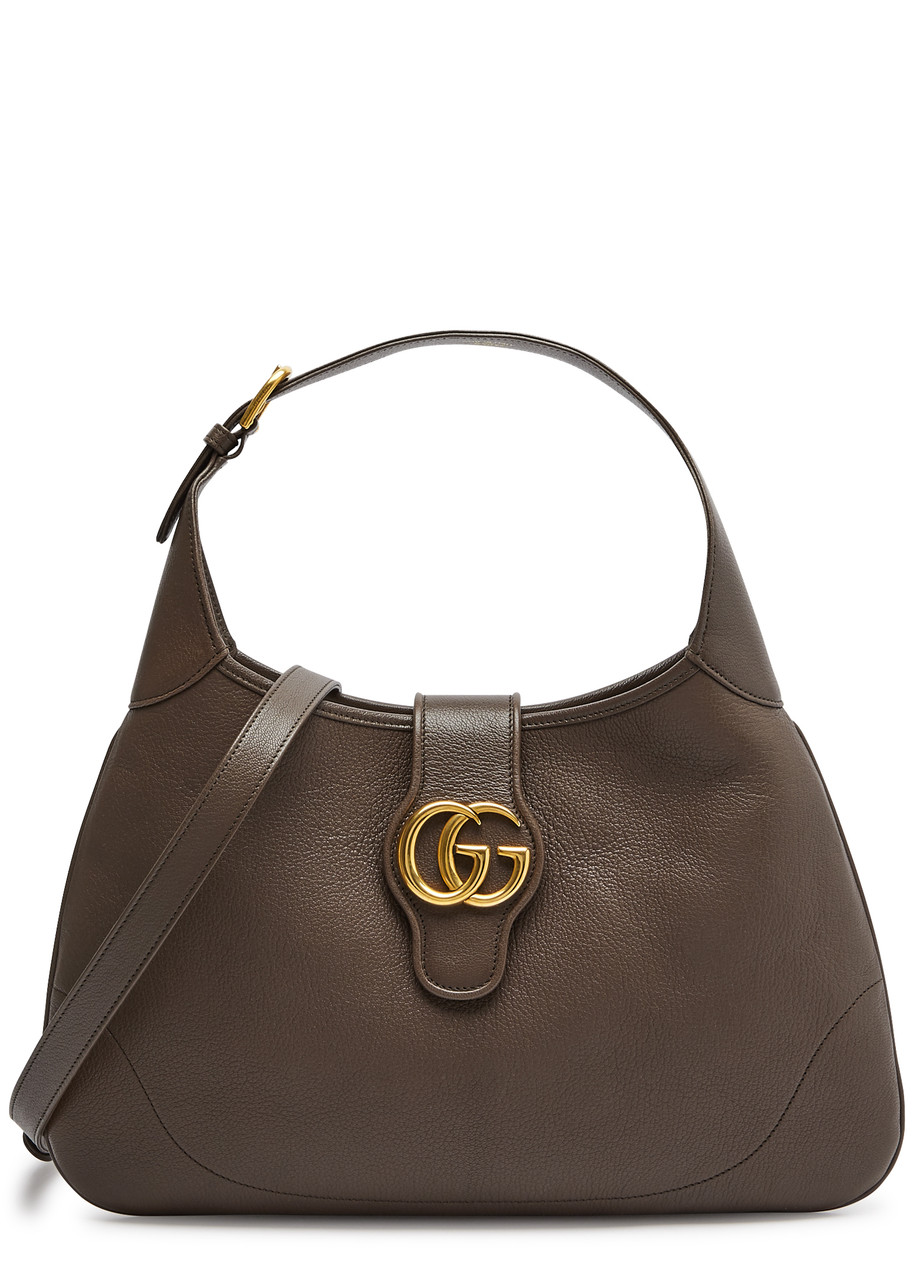 Gucci Aphrodite Medium Leather Shoulder Bag, Leather Bag, Brown - One Size