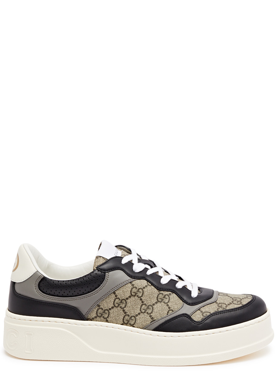 Gucci Chunky B Monogrammed Canvas and Leather Sneakers - Beige - 8
