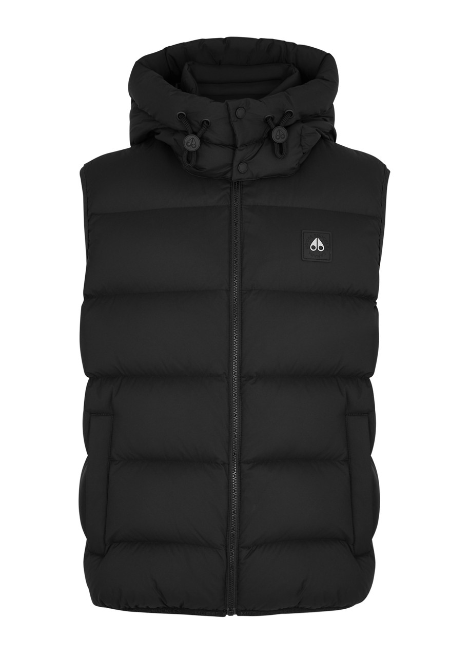 Moose Knuckles Sycamore Quilted Shell Gilet In Black