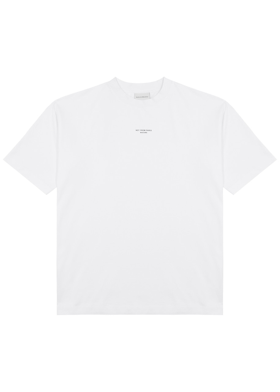 Drôle De Monsieur Nfpm Printed Cotton T-shirt In White