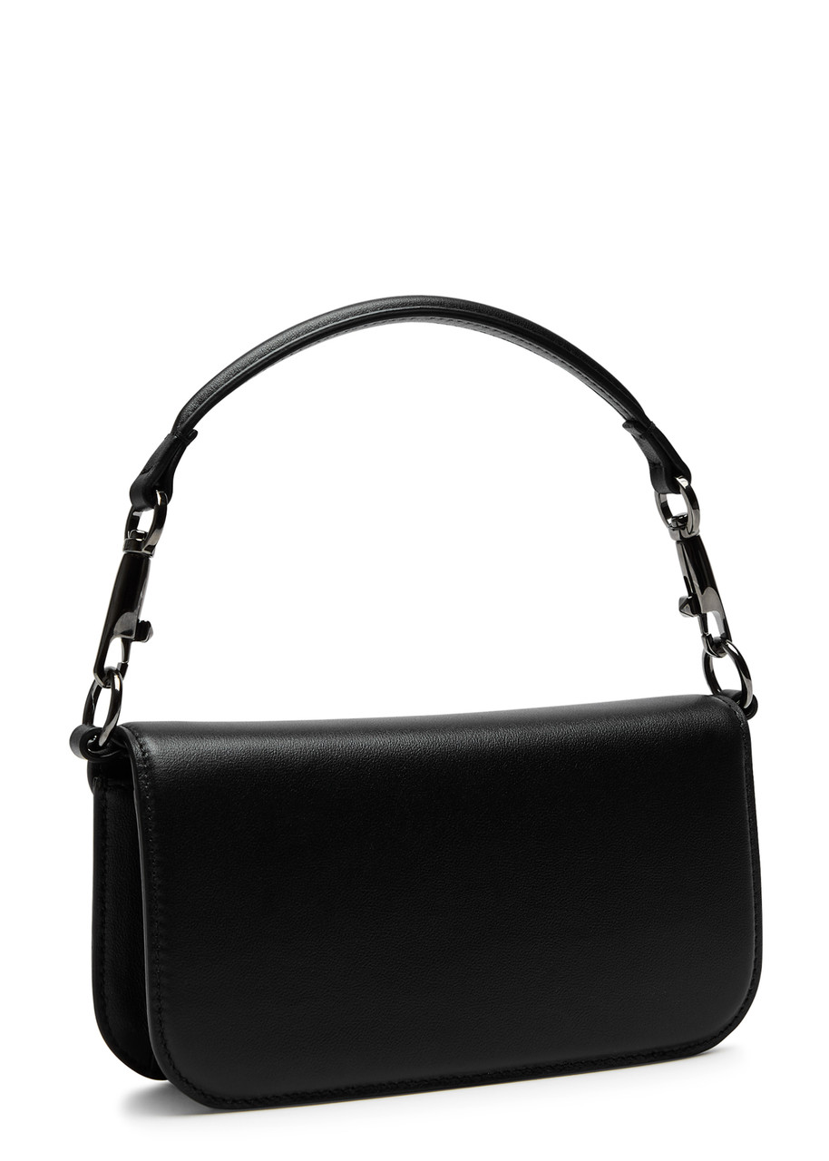 Valentino Garavani Locò Small Leather Shoulder Bag In Black