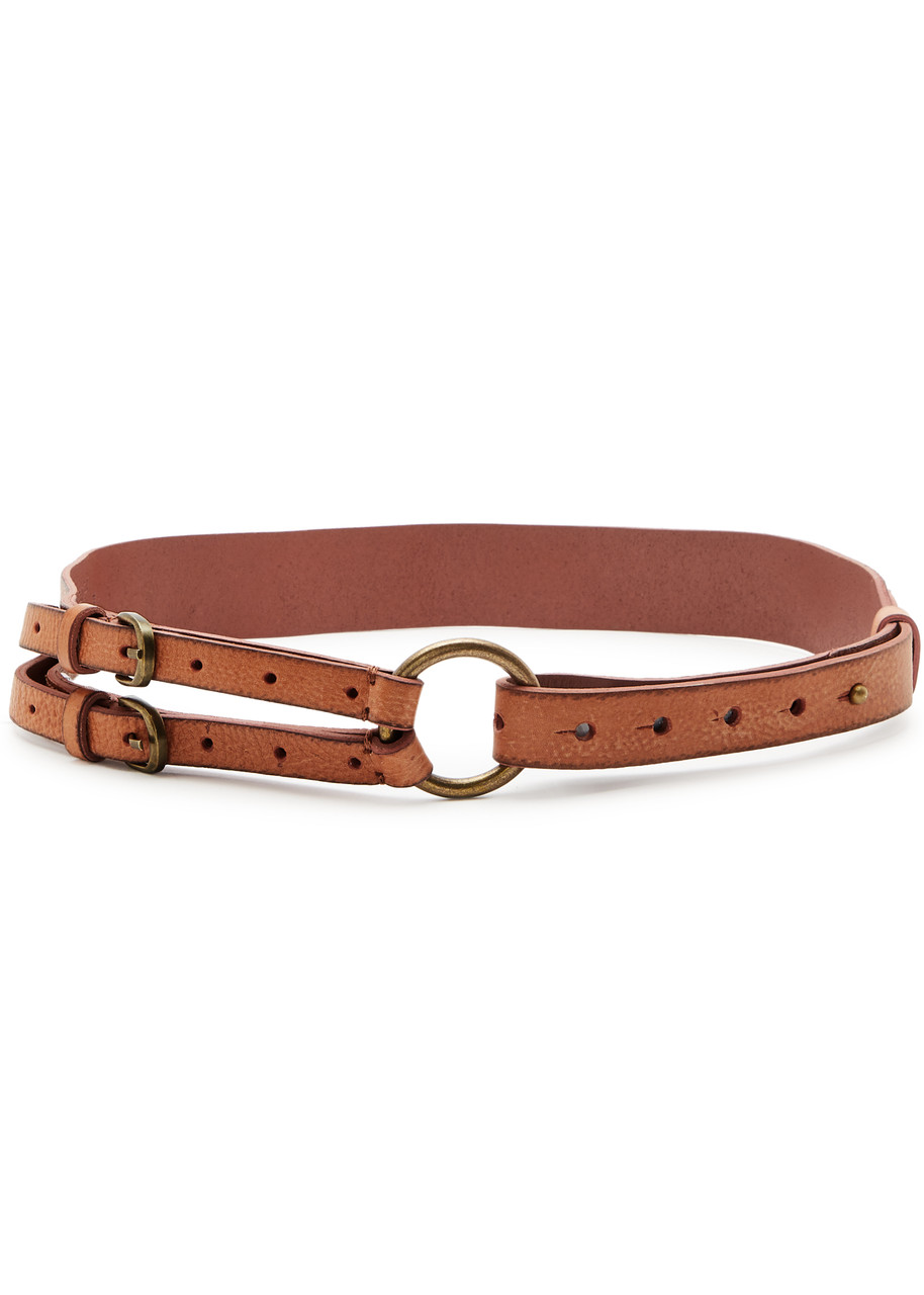 Free People Cyrus Leather Belt In Brown