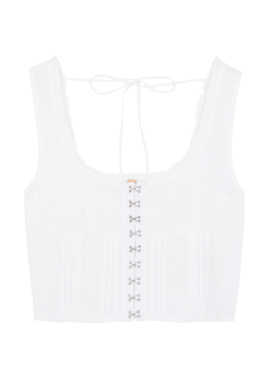 Free People Amelia Cotton Corset top - White - XS